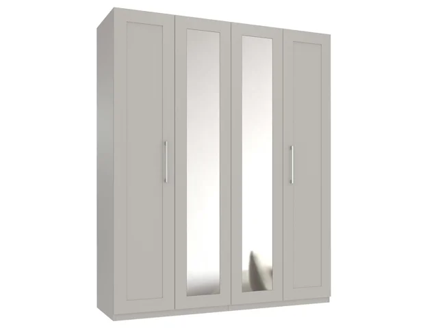 TALL 4 DOOR ROBE W/ MIRROR