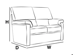2 SEATER SOFA MANUAL DOUBLE RECLINER