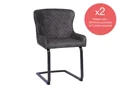GREY CANTILEVER DINING CHAIR