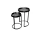 MONOCHROME SWIRL SET OF 2 SIDE TABLES