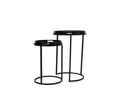 MONOCHROME SWIRL SET OF 2 SIDE TABLES