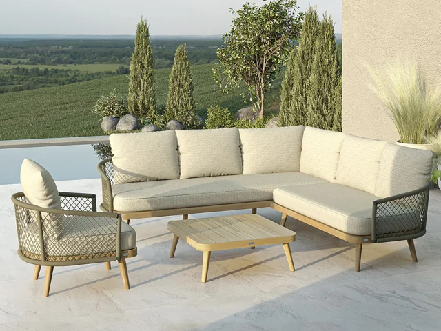 CORNER SOFA SET & LOUNGE CHAIR