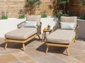 DOUBLE SUNLOUNGER SET & SIDE TABLE