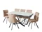 DINING TABLE & 6 GRANT CHAIR IN NUBUCK