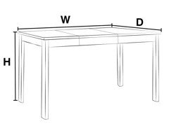 RECT EXT DINING TABLE