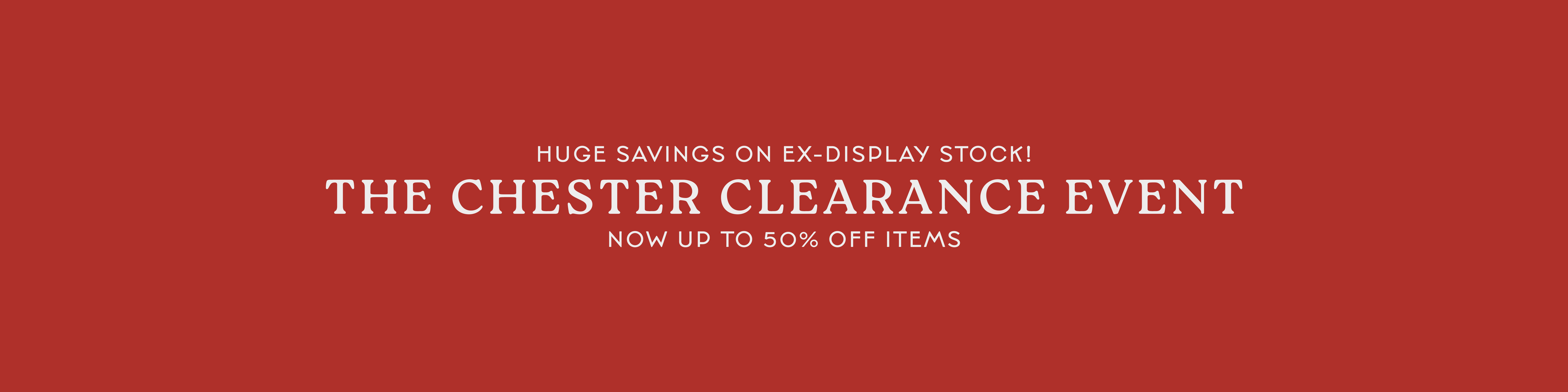 Chester Clearance Banners
